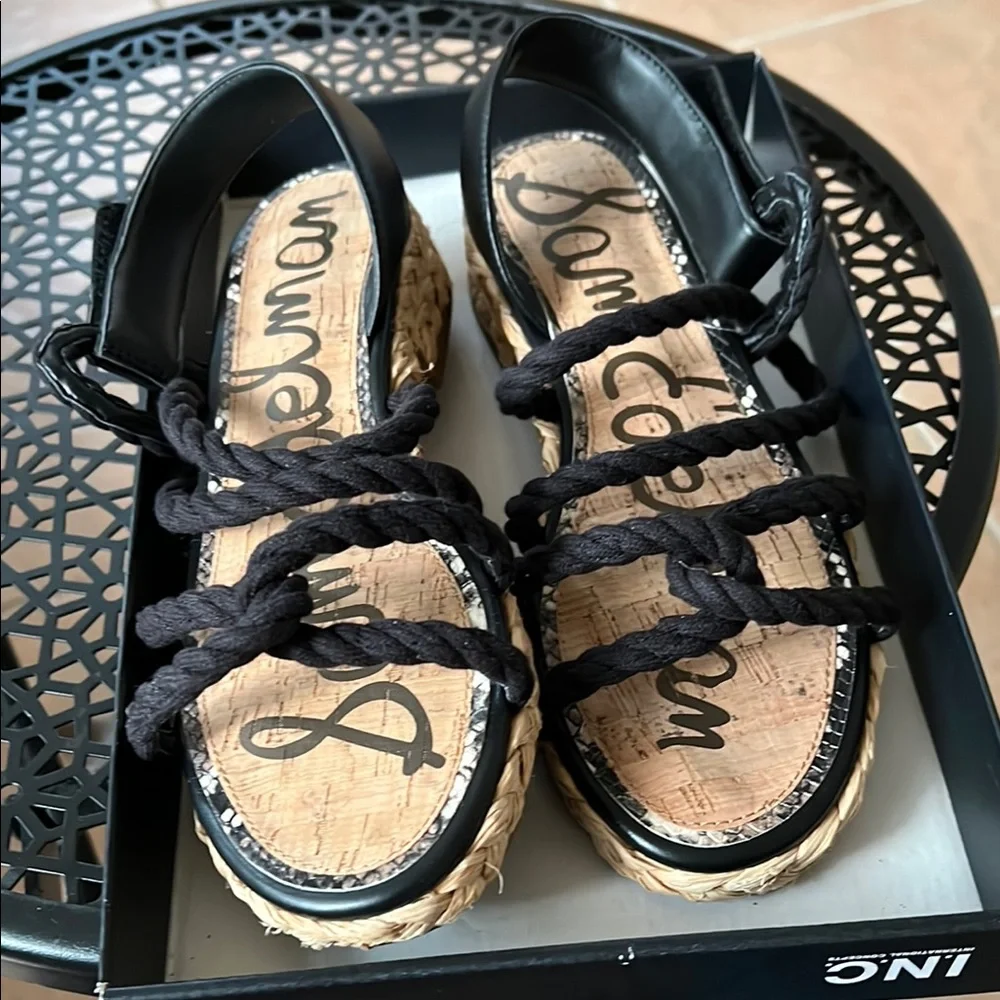 Sam & Libby Black Espadrille Shoes with Modern Flair
